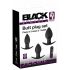 Set de vibratoare anale Black Velvet - 3 piese, cu acumulator (negru) 