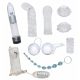 Set vibrator transparent - 9 piese 