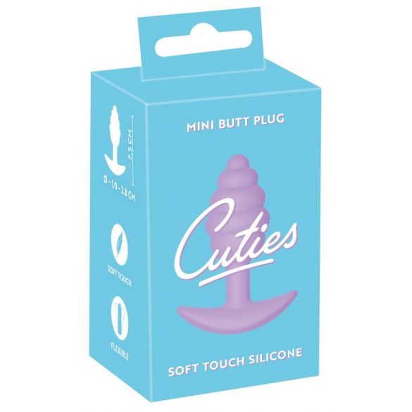 Plug anal mini Cuties din silicon - mov (2,8 cm) 