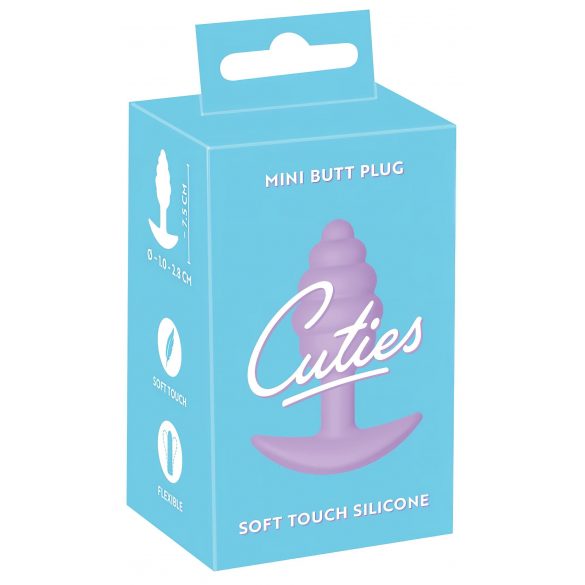 Plug anal mini Cuties din silicon - mov (2,8 cm) 