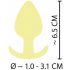 Cuties Mini Butt Plug - dildo anal din silicon - galben (3,1 cm) 