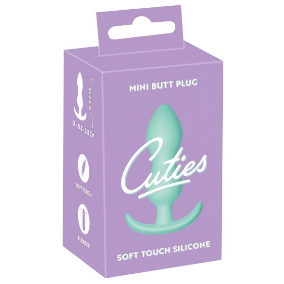 Cuties Mini Butt Plug - dop anal din silicon - mentă (2,3 cm)