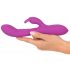 Vibrator Javida Thumping Rabbit cu 3 motoare și stimulator clitoridian - violet 