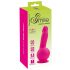 Vibrator SMILE Powerful cu acumulator, 2 motoare, cu ventuză (roz) 