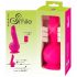 Vibrator SMILE Powerful cu acumulator, 2 motoare, cu ventuză (roz) 