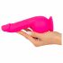 Vibrator SMILE Powerful cu acumulator, 2 motoare, cu ventuză (roz) 