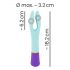 You2Toys bunt. - vibrator reîncărcabil, rezistent la apă, cu două motoare (colorat)