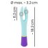 You2Toys - vibrator cu acumulator, rezistent la apă cu două motoare (colorat) 