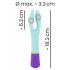 You2Toys - vibrator cu acumulator, rezistent la apă cu două motoare (colorat) 