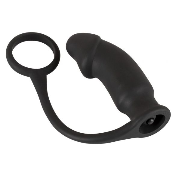 Vibrator anal cu inel penian Black Velvet (negru) 