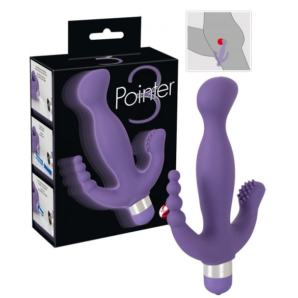 You2Toys - Pointer - Vibrator triplă plăcere (mov) 