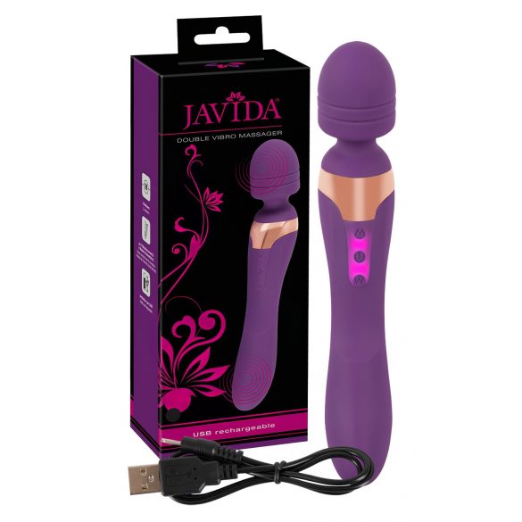 Vibrator de masaj Javida Double (mov) 