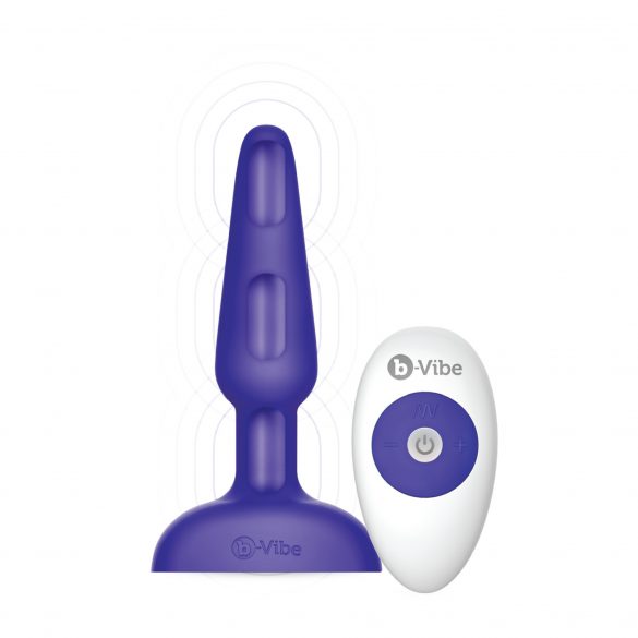 b-Vibe trio - vibrator anal cu 3 motoare (mov) 