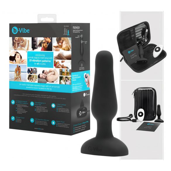 b-Vibe Novice - vibrator anal pentru începători (negru) 