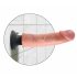 King Cock 9 vibrator flexibil și cu ventuză (23 cm) - natural 