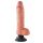 Vibrator King Cock 10 flexibil cu ventuză (25 cm) - natural 