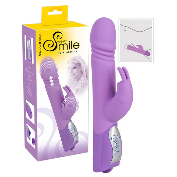 Vibrator cu buton și braț oscilant SMILE (mov) 