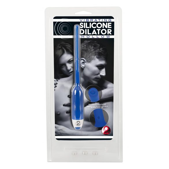 You2Toys - DILATOR - vibrator uretral din silicon perforat - albastru (7mm) 