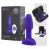 b-Vibe Rimming - vibrator anal cu bile rotative (mov)