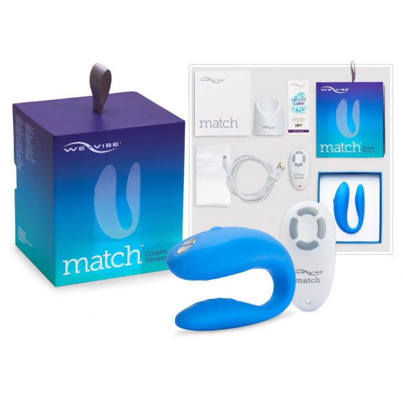 We-Vibe Match - vibrator pentru cupluri rezistent la apă, cu acumulator (albastru) 