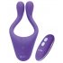 BeauMents Doppio 2 - vibrator de cuplu, cu acumulator, cu radio, cu 3 motoare (violet) 