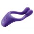 BeauMents Doppio 2 - vibrator de cuplu, cu acumulator, cu radio, cu 3 motoare (violet) 