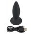 Velvet Negru S - vibrator anal reîncărcabil pentru începători - mic (negru)