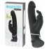 Happyrabbit Realistic - vibrator realist rezistent la apă cu braț pentru clitoris, reîncărcabil (negru)