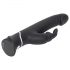 Happyrabbit Realistic - vibrator realist rezistent la apă cu braț pentru clitoris, reîncărcabil (negru)