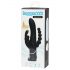 Vibrator Happyrabbit Triple - cu acumulator, pentru clitoris și anal (negru) 