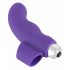 Vibrator deget SMILE - silicon, ondulat (mov) 