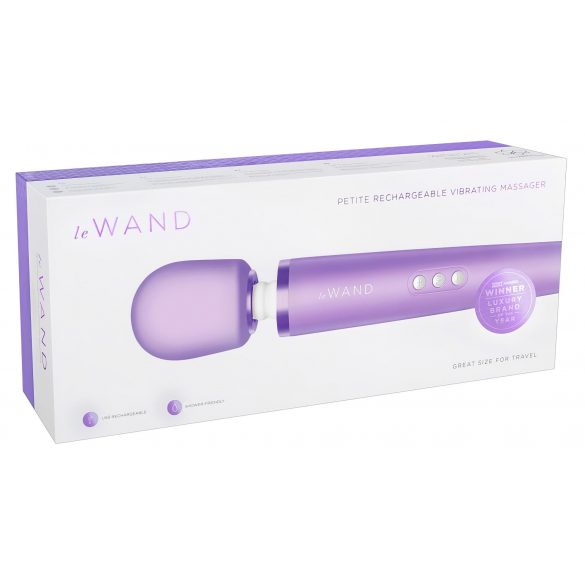 Le Wand Petite - vibrator masaj exclusiv, fără fir (mov) 