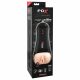 Masturbator PDX Super Stroker - cu acumulator, vibratii și gemete (natural-negru) 