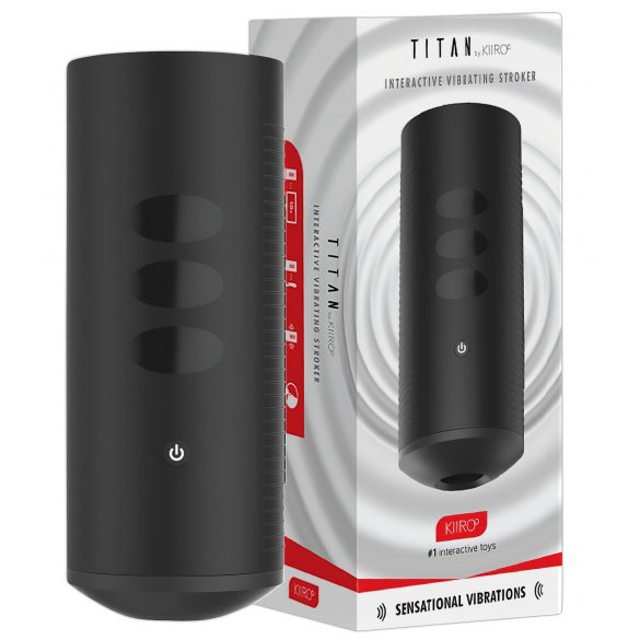 Kiiroo Titan Experience - masturbator interactiv cu baterie (negru) 