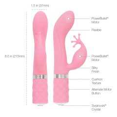   Pillow Talk Kinky - vibrator punct G reîncărcabil, cu două morotos (roz)