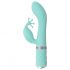 Pillow Talk Kinky - vibrator cu două motoare pentru punctul G, cu acumulator (turcoaz)