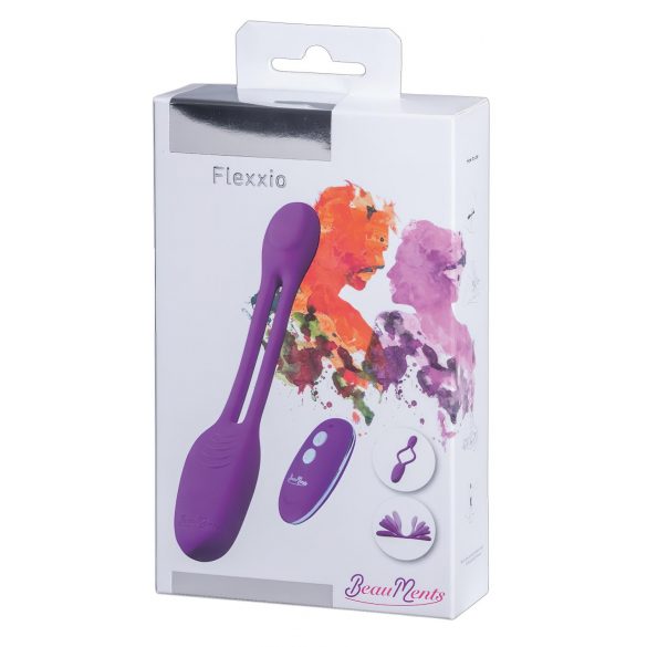 BeauMents Flexxio - vibrator de cuplu cu 2 motoare, reîncărcabil, cu radiocomandă (violet) 