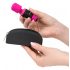 PalmPower Pocket Wand - mini vibrator de masaj (roz-negru) 