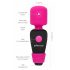 PalmPower Pocket Wand - mini vibrator de masaj (roz-negru) 