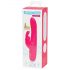 Happyrabbit Slim Curve - vibrator impermeabil cu clitoris și acumulator (roz) 