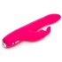 Happyrabbit Curve Slim - vibrator impermeabil cu cartuș de clitoris și baterie (roz)