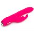 Happyrabbit Slim Curve - vibrator impermeabil cu clitoris și acumulator (roz) 