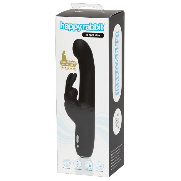 Happyrabbit G-Spot Slim - vibrator (negru)