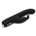 Happyrabbit G-Spot Slim - vibrator impermeabil cu stimulator pentru clitoris (negru) 