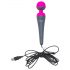 PalmPower Wand - vibrator de masaj cu powerbank (roz-gri)