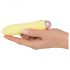 Cuties Mini Yellow - vibrator în formă de baton din silicon, cu acumulator (galben) 