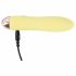 Cuties Mini Yellow - vibrator în formă de baton din silicon, cu acumulator (galben) 