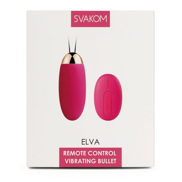 Svakom Elva - ou vibrator cu telecomandă și baterie (roșu) 