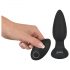 Vibrator anal Black Velvet cu puls, acumulator și radio (negru) 