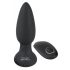 Vibrator anal rotativ cu perle și radio, Black Velvet, cu baterii (negru) 